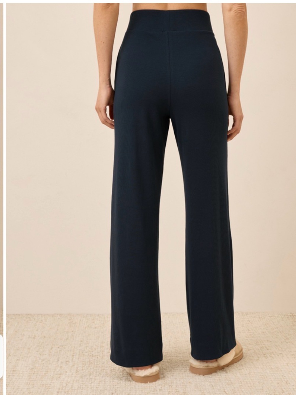 Pact ribbed wide leg lounge pants